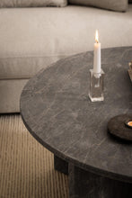 Load image into Gallery viewer, Vega Designer Solid Marble Stone Coffee Table Marron Brown 90cm
