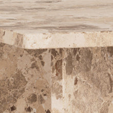 Load image into Gallery viewer, Vega Lavish Marble Coffee Table In Brown With Square Top 90cm