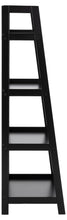Load image into Gallery viewer, Wally Wooden Step Bookcase Storage Shelf Unit In Black 63x40x130 cm