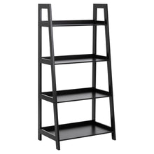 Load image into Gallery viewer, Wally Wooden Step Bookcase Storage Shelf Unit In Black 63x40x130 cm