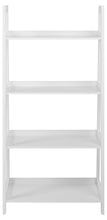 Load image into Gallery viewer, Wally Wooden Step Bookcase Storage Shelf Unit In White 63x40x130 cm