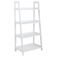 Load image into Gallery viewer, Wally Wooden Step Bookcase Storage Shelf Unit In White 63x40x130 cm