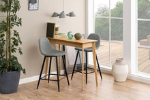 Load image into Gallery viewer, Wilma Fabric Bar Stool, Set Of 2 Comfort Bar Counter Stools With Black Metal Legs