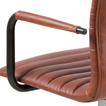 Load image into Gallery viewer, Winslow Swivel Desk Chair -Stylish Slim Design Leather Look Office Desk Chair With Arm Rests And Solid Gas Lift Metal Base
