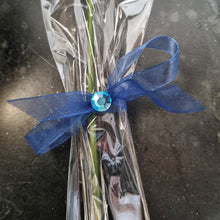 Load image into Gallery viewer, Single Wooden Rose Bud in Cellophane and Ribbon - Choose from 20 Colours