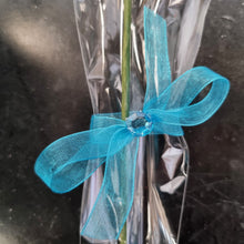 Load image into Gallery viewer, Single Wooden Rose Bud in Cellophane and Ribbon - Choose from 20 Colours