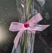 Load image into Gallery viewer, Single Wooden Rose Bud in Cellophane and Ribbon - Choose from 20 Colours