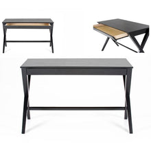 Load image into Gallery viewer, Writex Black Office Desk Bureau With Large Top And Drawer 120x60cm