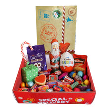 Load image into Gallery viewer, Christmas Eve Card Box With Special Delivery Message Fun Vibrant Xmas Gift Boxes