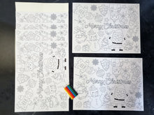 Load image into Gallery viewer, Colour Your Own Christmas Paper placemats Festive Xmas Craft Fun Set Of 6