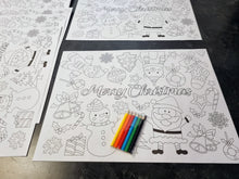 Load image into Gallery viewer, Colour Your Own Christmas Paper placemats Festive Xmas Craft Fun Set Of 6