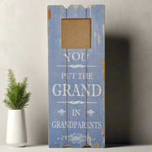Load image into Gallery viewer, Photo Frame Wall Art, 'You Put The Grand In Grandparents' Stylish Unique Gift Decor Glass