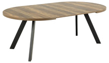 Load image into Gallery viewer, Zalida Extendable Round Dark Oak Dining Table 120 Diameter Extending to 210x120cm