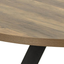 Load image into Gallery viewer, Zalida Extendable Round Dark Oak Dining Table 120 Diameter Extending to 210x120cm