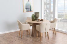 Load image into Gallery viewer, Christo Lamella Round White Oak Dining Table, Spacious 120cm