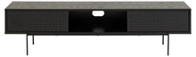 Load image into Gallery viewer, Angus Large TV Cabinet Unit With 2 Sliding Doors In Black 180x40x45cm