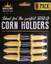 Load image into Gallery viewer, 8pk Corn On The Cob Skewers Sweetcorn Holders BBQ Prongs Spikes Party Food Tool