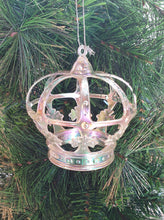 Load image into Gallery viewer, Iridescent Shimmer Crown Hanging Christmas Decoration Magical Fairy Tale Themed Xmas Tree Pendant