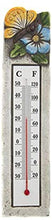 Load image into Gallery viewer, Ceramic Rustic Floral Garden Thermometer Decoration