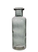 Load image into Gallery viewer, Slender Glass Funnel Neck Vase 22cm Charcoal Or Wine