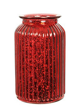 Load image into Gallery viewer, Tall Ribbed Splatter Design Vase In Red, Silver Or Gold