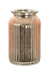 Load image into Gallery viewer, Tall Ribbed Splatter Design Vase In Red, Silver Or Gold