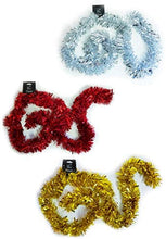Load image into Gallery viewer, Chunky Thick 2 Metre Long Christmas Tinsel In A Range Of Xmas Colours