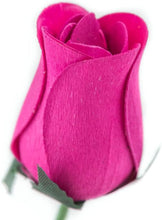 Load image into Gallery viewer, Single Wooden Rose Bud in Cellophane and Ribbon - Choose from 20 Colours