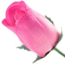 Load image into Gallery viewer, Single Wooden Rose Bud in Cellophane and Ribbon - Choose from 20 Colours