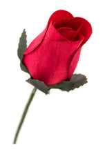 Load image into Gallery viewer, Single Wooden Rose Bud in Cellophane and Ribbon - Choose from 20 Colours