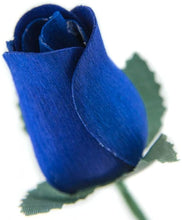 Load image into Gallery viewer, Single Wooden Rose Bud in Cellophane and Ribbon - Choose from 20 Colours