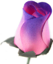 Load image into Gallery viewer, Single Wooden Rose Bud in Cellophane and Ribbon - Choose from 20 Colours