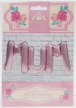 Load image into Gallery viewer, Pink Mum Balloon Mothers Day, Birthday Or Special Occasions, Large Self Inflate With Straw And Ribbon