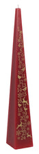 Load image into Gallery viewer, Luxury Advent Countdown Candle in Red, Ivory, Or White, Tall 31.5cm Pyramid Christmas Candle