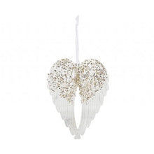 Load image into Gallery viewer, Pretty Angel Wings Sequin Detail, Glass Look Acrylic Hanging Decoration Red, Gold, Blue, Silver, Rose Gold or Blush Pink