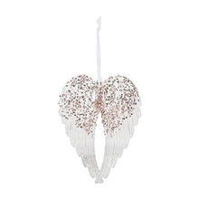 Load image into Gallery viewer, Pretty Angel Wings Sequin Detail, Glass Look Acrylic Hanging Decoration Red, Gold, Blue, Silver, Rose Gold or Blush Pink