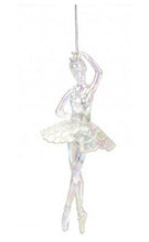 Load image into Gallery viewer, Iridescent Shimmer Elegant Hanging Ballerina Christmas Decoration Large Clear Acrylic Xmas Tree Pendant