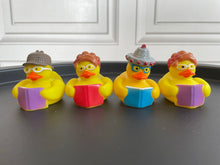 Load image into Gallery viewer, Book Club Rubber Ducks, Set of 4 Rubber Ducks 'Book Club Ducks' from Ducks in Disguise