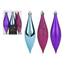 Load image into Gallery viewer, Bright and Colourful Christmas Tree Decorations Modern Brights in Purple, Pink, and Blue Tinsel, and Various Bauble Packs