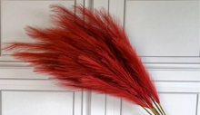 Load image into Gallery viewer, Large Faux Pampas Grass 6 Stems 115cm Tall Fluffy Artificial Dried Flower Décor Many Colours