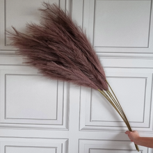 Load image into Gallery viewer, Large Faux Pampas Grass 6 Stems 115cm Tall Fluffy Artificial Dried Flower Décor Many Colours