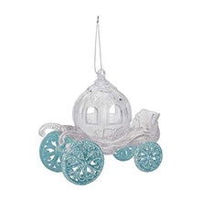 Load image into Gallery viewer, Fairy tale Princess Carriage Hanging Decoration In Blue, Rose gold, Champagne Gold, or Silver
