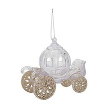 Load image into Gallery viewer, Fairy tale Princess Carriage Hanging Decoration In Blue, Rose gold, Champagne Gold, or Silver