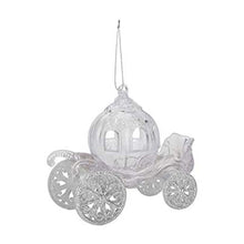 Load image into Gallery viewer, Fairy tale Princess Carriage Hanging Decoration In Blue, Rose gold, Champagne Gold, or Silver