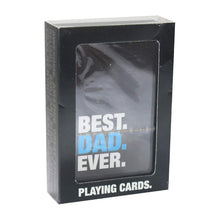 Load image into Gallery viewer, Best Dad Ever Playing Cards Fathers Day Gift Present Plastic Coated Cards