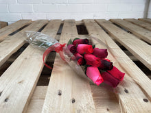 Load image into Gallery viewer, Bouquet of 12 Mixed Red Wooden Roses - Valentines