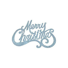 Load image into Gallery viewer, Elegant Merry Christmas Hanging Sign 26cm by 18cm with Gold Ribbon for Hanging In Rose Gold, Gold, Silver, Red, or Blue