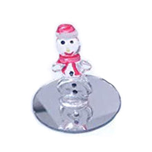 Load image into Gallery viewer, Ornamental Glass Santa, Tree Or Snowman On A Mirror Base - Christmas Decorations Or Gifts