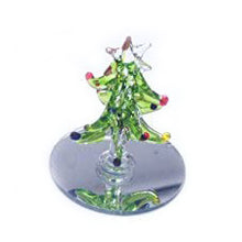 Load image into Gallery viewer, Ornamental Glass Santa, Tree Or Snowman On A Mirror Base - Christmas Decorations Or Gifts