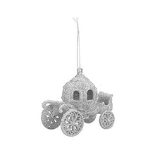 Load image into Gallery viewer, Sparkly Fairy Tale Carriage Hanging Decoration for your Christmas Tree in Red, Gold, Blue, Silver, or Rose Gold